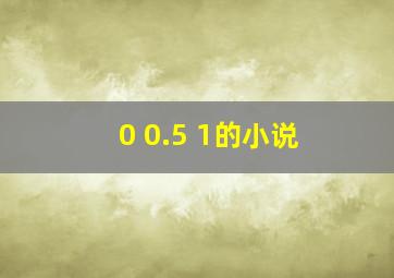 0 0.5 1的小说